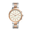 Thumbnail Image 0 of Ladies' Fossil Q Virginia Crystal Accent Two-Tone Hybrid Smart Watch with White Dial (Model: FTW5011)