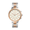 Thumbnail Image 1 of Ladies' Fossil Q Virginia Crystal Accent Two-Tone Hybrid Smart Watch with White Dial (Model: FTW5011)