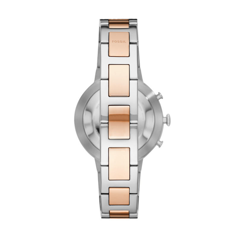 Ladies' Fossil Q Virginia Crystal Accent Two-Tone Hybrid Smart Watch with White Dial (Model: FTW5011)