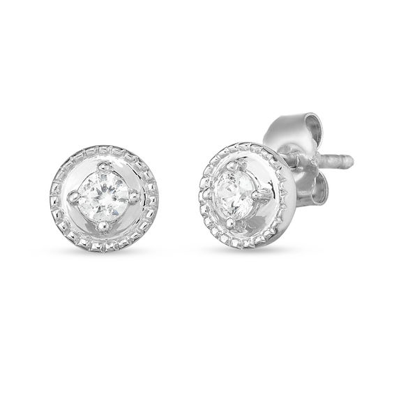 1 5 Ct T W Diamond Solitaire Vintage Style Stud Earrings In 14k T W Diamond Solitaire Vintage Style Stud Earrings In 14k White