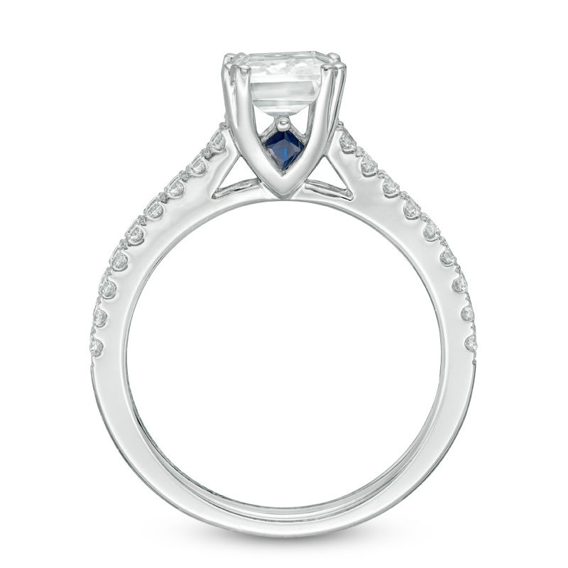 Main Image 3 of Vera Wang Love Collection 2 CT. T.W. Certified Emerald-Cut Diamond Engagement Ring in Platinum (I/SI2)