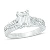 Thumbnail Image 1 of Vera Wang Love Collection 2 CT. T.W. Certified Emerald-Cut Diamond Engagement Ring in 14K White Gold (I/SI2)