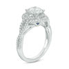 Thumbnail Image 2 of Vera Wang Love Collection 2 CT. T.W. Certified Diamond Frame Twist Engagement Ring in Platinum (I/SI2)