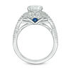 Thumbnail Image 2 of Vera Wang Love Collection 2 CT. T.W. Certified Diamond Frame Twist Engagement Ring in Platinum (I/SI2)