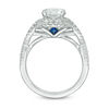 Thumbnail Image 3 of Vera Wang Love Collection 2 CT. T.W. Certified Diamond Frame Twist Engagement Ring in Platinum (I/SI2)
