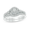 Thumbnail Image 0 of 1/3 CT. T.W. Diamond Frame Twist Bridal Set in 10K White Gold