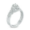 Thumbnail Image 1 of 1/3 CT. T.W. Diamond Frame Twist Bridal Set in 10K White Gold