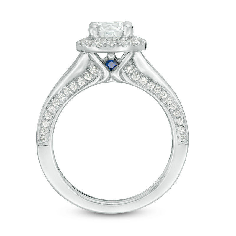 Main Image 3 of Vera Wang Love Collection 1-3/4 CT. T.W. Certified Diamond Frame Engagement Ring in 14K White Gold (I/SI2)