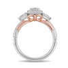 Thumbnail Image 3 of Enchanted Disney Snow White 1 CT. T.W. Princess-Cut Frame Engagement Ring in 14K Two-Tone Gold