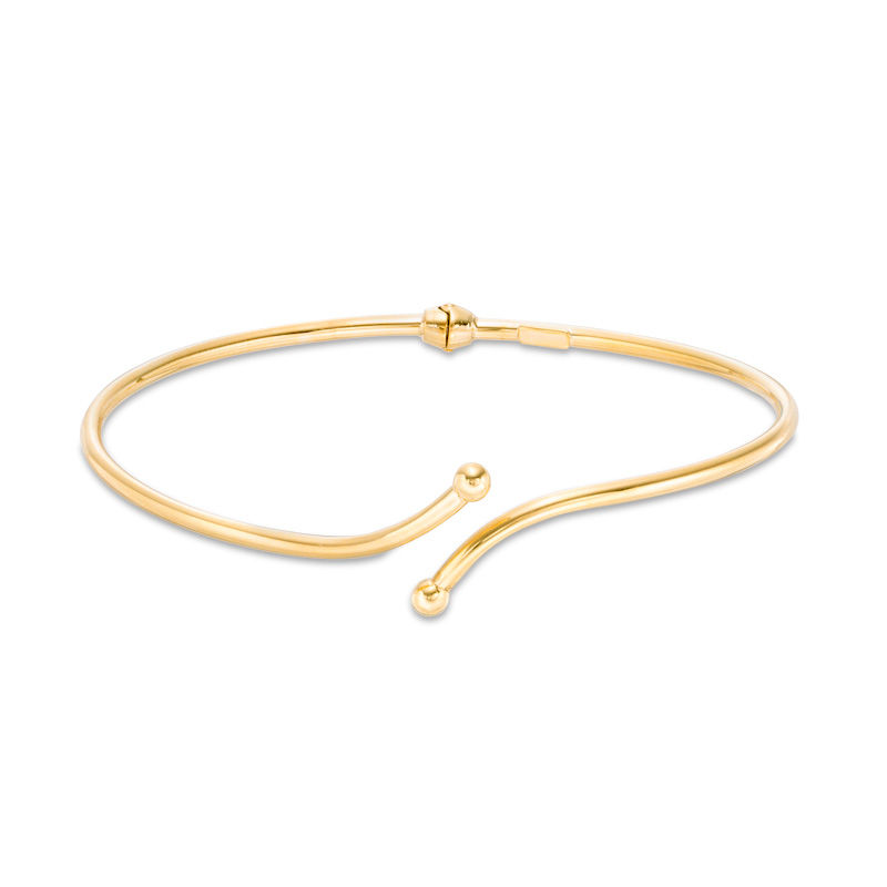 Main Image 1 of Made in Italy Bypass Flex Bangle in 14K Gold