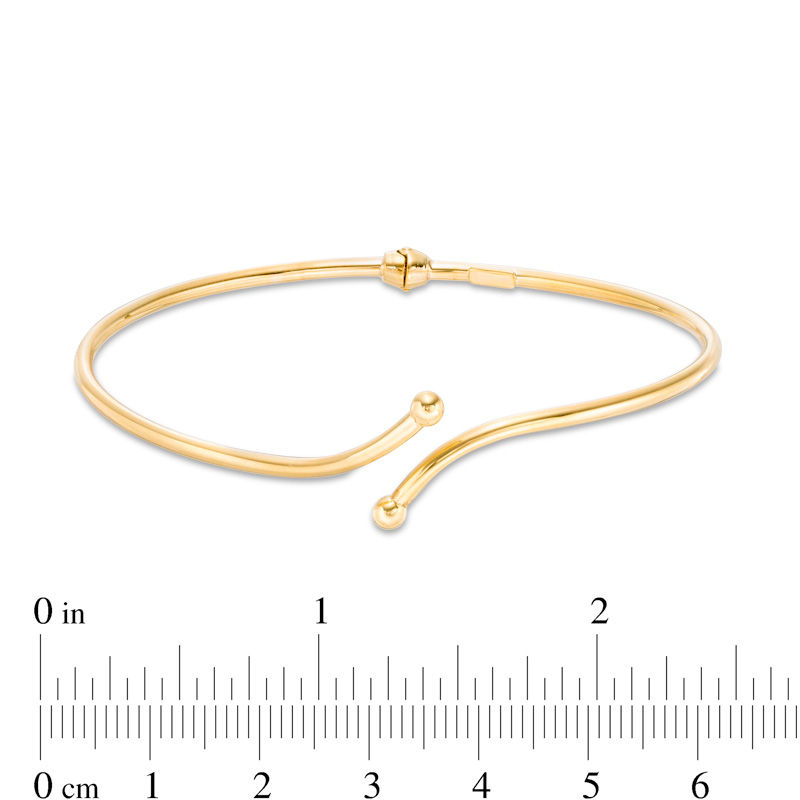 Main Image 2 of Made in Italy Bypass Flex Bangle in 14K Gold