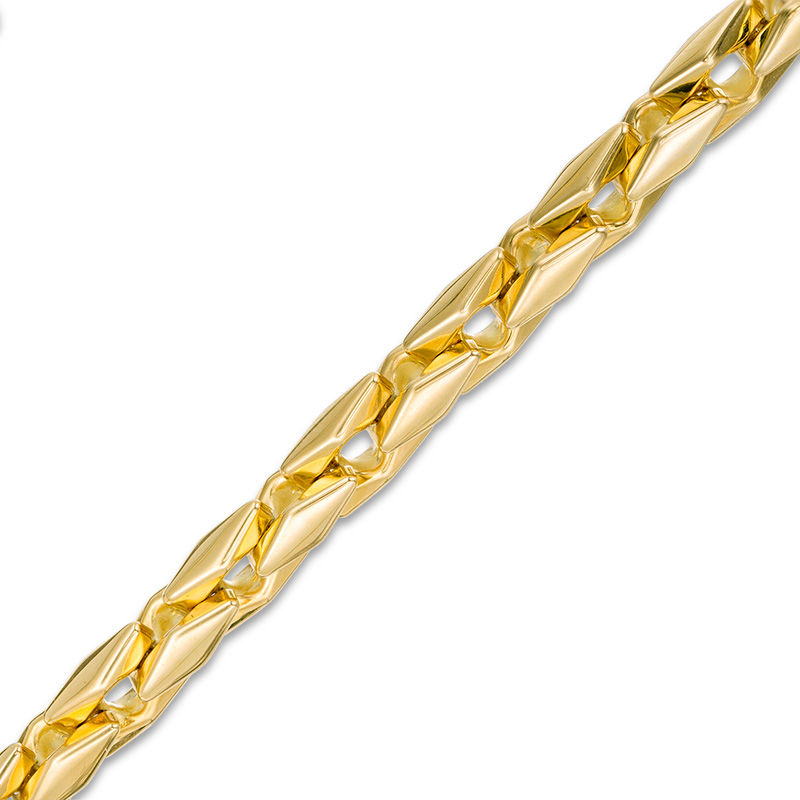 Main Image 1 of 5.0mm Squared Link Chain Bracelet in 10K Gold - 8.25"