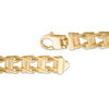 Thumbnail Image 2 of Men's Railroad Link Chain Bracelet in 10K Gold - 8.5"