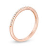 Thumbnail Image 2 of 1/10 CT. T.W. Diamond Contour Band in 14K Rose Gold