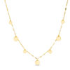 Thumbnail Image 1 of Disc Station Choker Necklace in 10K Gold - 16"
