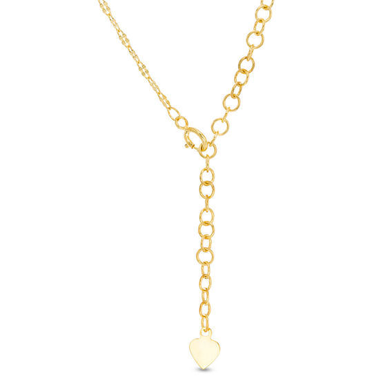 Disc Station Choker Necklace in 10K Gold - 16"