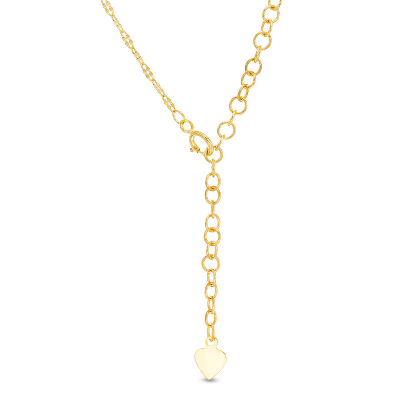 Main Image 2 of Disc Station Choker Necklace in 10K Gold - 16"