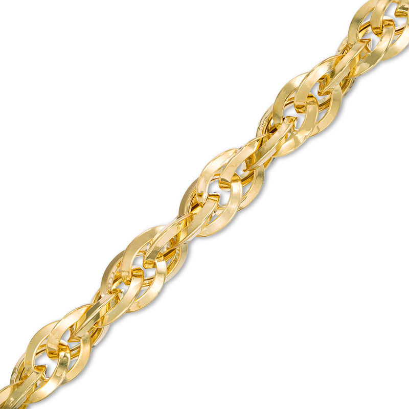 Main Image 1 of Layered Link Chain Bracelet in 10K Gold - 7.5"