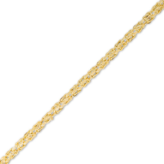 050 Gauge Byzantine Chain Bracelet in 10K Gold - 7.5"