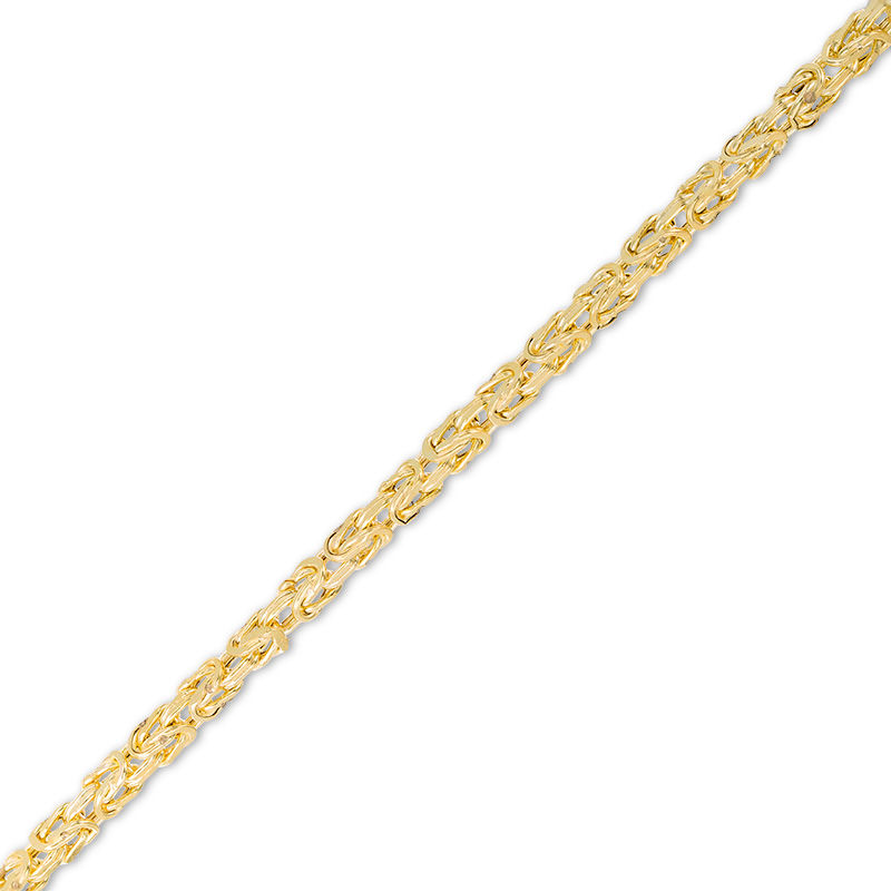 Main Image 1 of 050 Gauge Byzantine Chain Bracelet in 10K Gold - 7.5"