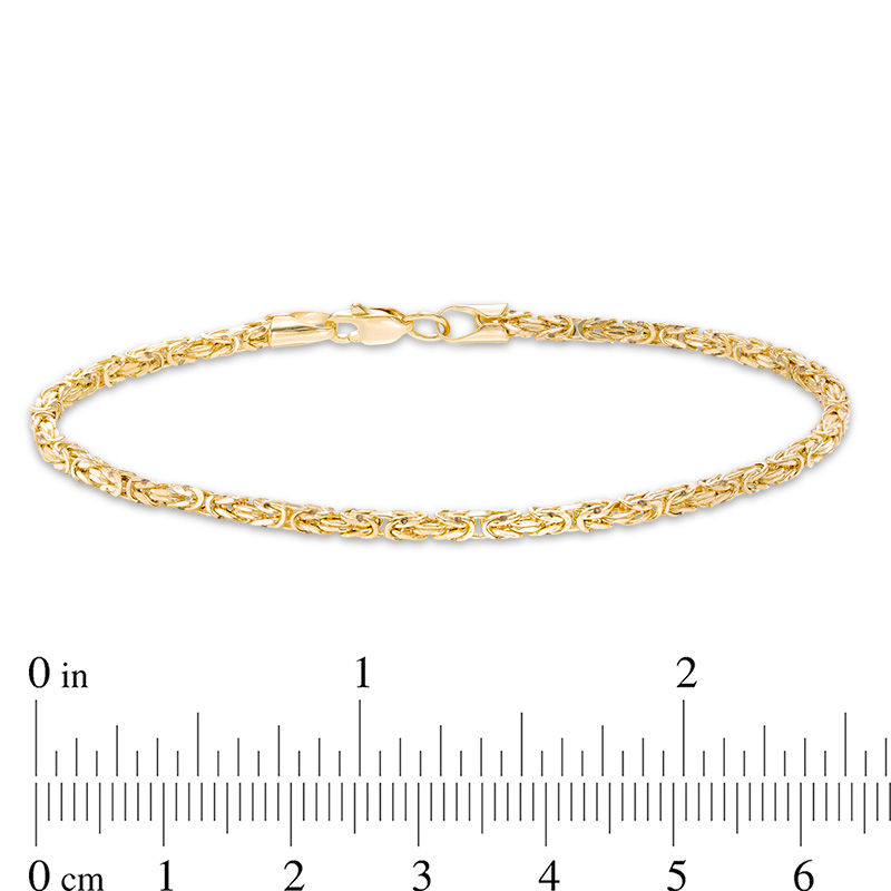 Main Image 3 of 050 Gauge Byzantine Chain Bracelet in 10K Gold - 7.5"
