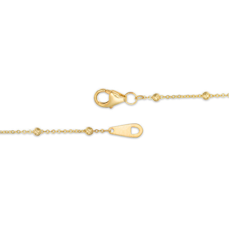 Main Image 2 of Diamond-Cut Ball and Bead Station Necklace in 10K Gold - 24"