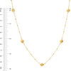 Thumbnail Image 3 of Diamond-Cut Ball and Bead Station Necklace in 10K Gold - 24"