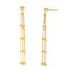 Thumbnail Image 1 of Bead Station Multi-Strand Chain Drop Earrings in 10K Gold