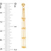 Thumbnail Image 2 of Bead Station Multi-Strand Chain Drop Earrings in 10K Gold