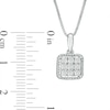 Thumbnail Image 2 of 1/8 CT. T.W. Composite Diamond Square Pendant and Stud Earrings Set in Sterling Silver