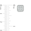 Thumbnail Image 3 of 1/8 CT. T.W. Composite Diamond Square Pendant and Stud Earrings Set in Sterling Silver