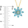 Thumbnail Image 2 of Blue Topaz Daisy Pendant in 10K Gold