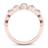 Thumbnail Image 2 of 1/4 CT. T.W. Diamond Crown Beaded Ring in 10K Rose Gold