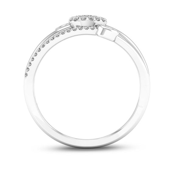 1/8 CT. T.W. Diamond Triple Trillion Multi-Row Ring in 10K White Gold 1/8 CT. T.W. Diamond Triple Trillion Multi-Row Ring in 10K White Gold