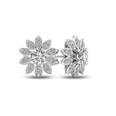 diamond flower studs