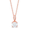 Thumbnail Image 1 of Love's Destiny by Zales 3/8 CT. T.W. Certified Diamond Solitaire Pendant in 14K Rose Gold (I/I2)
