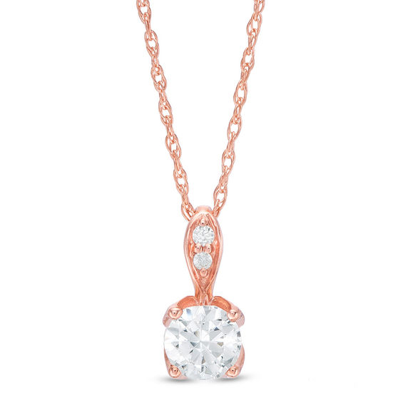 Zales rose online gold necklaces