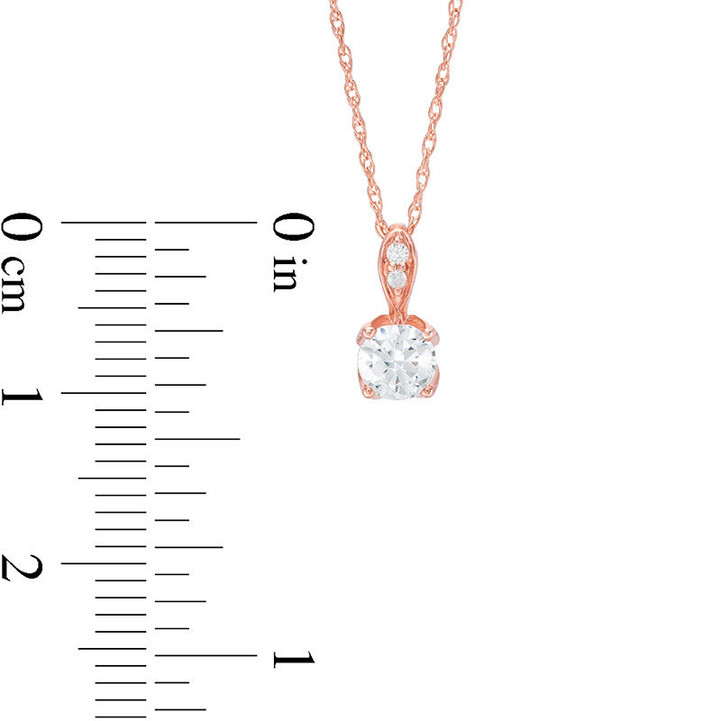 Main Image 2 of Love's Destiny by Zales 3/8 CT. T.W. Certified Diamond Solitaire Pendant in 14K Rose Gold (I/I2)