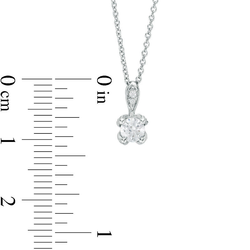 Love's Destiny by Zales 3/8 CT. T.W. Certified Diamond Solitaire Pendant in 14K White Gold (I/I2)