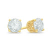Thumbnail Image 1 of 1-1/5 CT. T.W. Diamond Solitaire Stud Earrings in 14K Gold