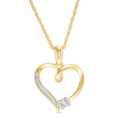 Zales gold heart necklace sue wong