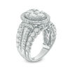 Thumbnail Image 2 of 3 CT. T.W. Composite Diamond Frame Multi-Row Engagement Ring in 14K White Gold
