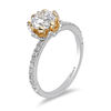 Thumbnail Image 2 of Enchanted Disney Tiana 1-1/4 CT. T.W. Diamond Frame Engagement Ring in 14K Two-Tone Gold