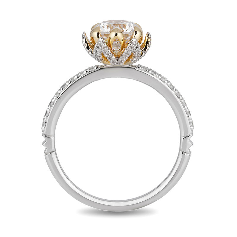 Enchanted Disney Tiana 1-1/4 CT. T.W. Diamond Frame Engagement Ring in 14K Two-Tone Gold