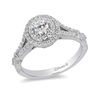 Thumbnail Image 1 of Enchanted Disney Tiana 3/4 CT. T.W. Diamond Double Frame Engagement Ring in 14K White Gold