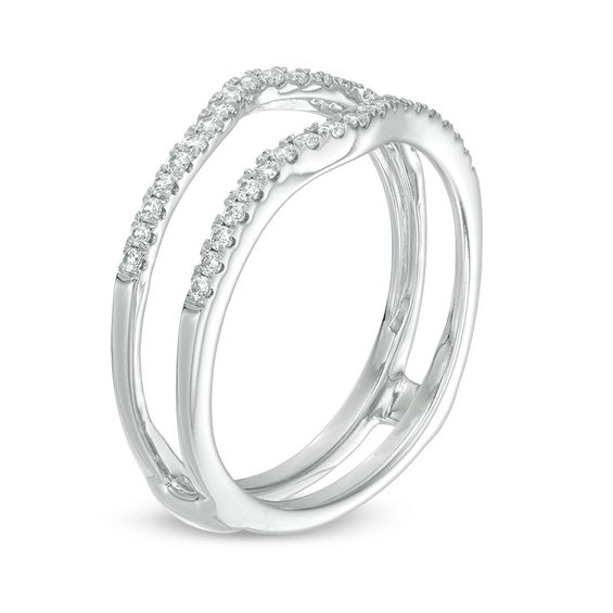 1/4 CT. T.w. Diamond Contour Solitaire Enhancer in 14K White Gold