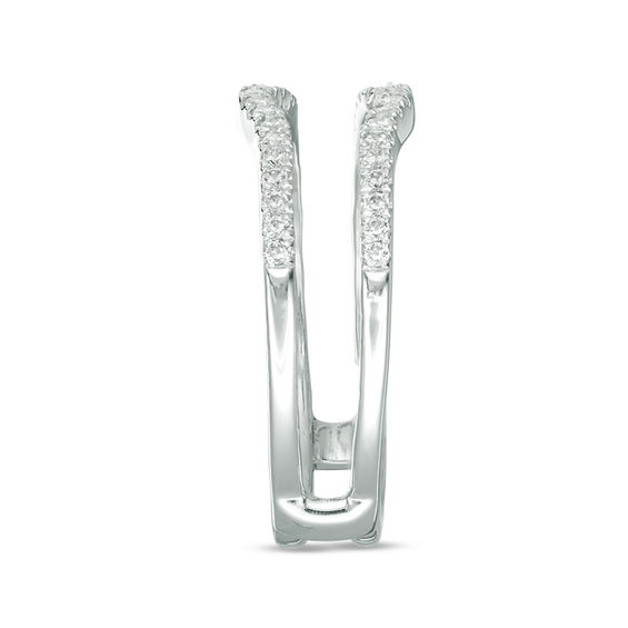 1/4 CT. T.w. Diamond Contour Solitaire Enhancer in 14K White Gold