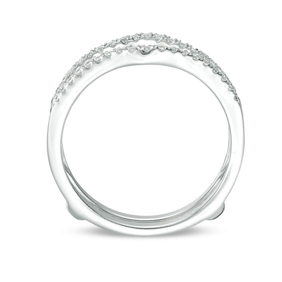 1/4 CT. T.w. Diamond Contour Solitaire Enhancer in 14K White Gold