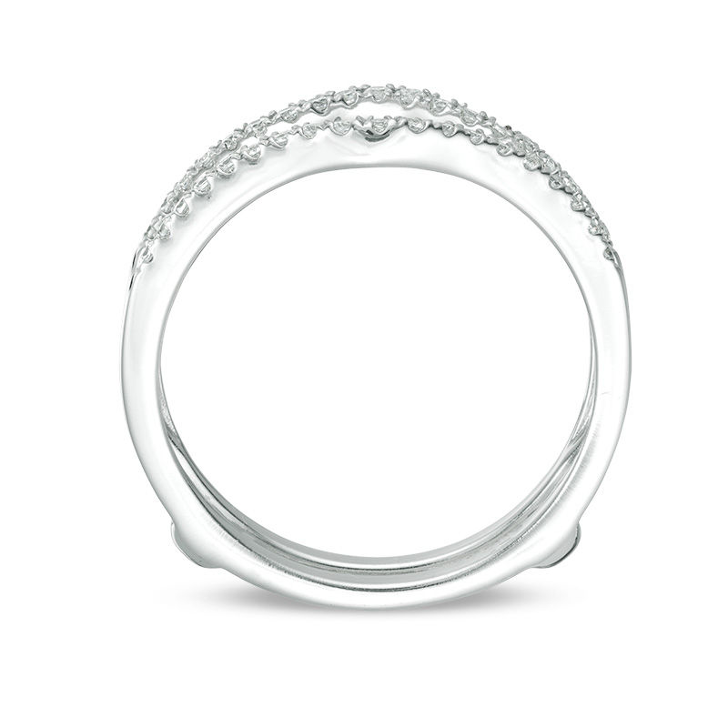 1/4 CT. T.W. Diamond Contour Solitaire Enhancer in 14K White Gold