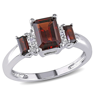 Details about Round Cut Garnet 925 Sterling Silver & Three Stone Cocktail Ring Details about Round Cut Garnet 925 Sterling Silver & Three Stone Cocktail Ring